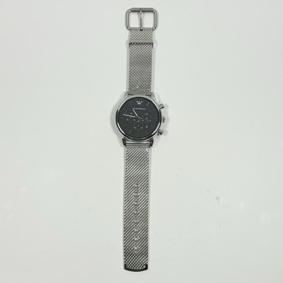 Emporio Armani Classic AR1808 Black Dial Silver Mesh Band Men’s Watch main image 4